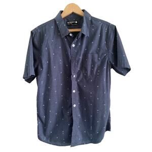 RETROFIT Brand Mfg Mens Blue Gray Arrows Short Sheeve‎ Button Sz S